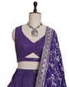 Purple Color Sequence Embroidery Lehenga Choli for Wedding Function