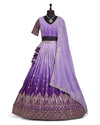 Shedding Purple  Color Sequence Embroidery Lehenga Choli for Wedding Function