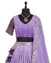 Shedding Purple  Color Sequence Embroidery Lehenga Choli for Wedding Function