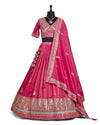 Rani pink Color Sequence Embroidery Lehenga Choli for party's and Wedding Function