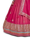 Rani pink Color Sequence Embroidery Lehenga Choli for party's and Wedding Function