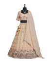 Beige Color Sequence Embroidery Lehenga Choli for Wedding Function