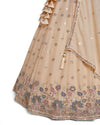 Beige Color Sequence Embroidery Lehenga Choli for Wedding Function