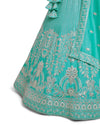 Turquoise lehenga Sequence Embroidery Lehenga Choli for Wedding Function