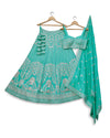 Turquoise lehenga Sequence Embroidery Lehenga Choli for Wedding Function