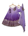 Shedding Purple  Color Sequence Embroidery Lehenga Choli for Wedding Function