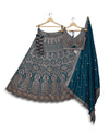 Teal Blue Lehenga Choli with Intricate Thread, Sequin, and Zari Work – Perfect for Weddings & Parties