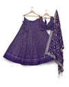 Purple Color Sequence Embroidery Lehenga Choli for Wedding Function