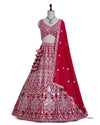 Rani Color Sequence Embroidery Lehenga Choli for Wedding Function