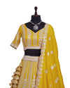 Yellow Color Sequence Embroidery Lehenga Choli for Wedding Function